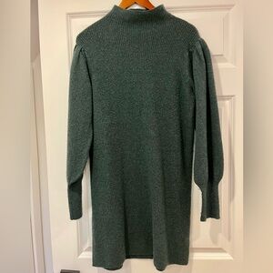 Blu Pepper Forest Green Cowl Neck Sweater Dress